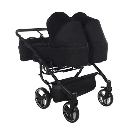Junama Compact Double Twin Stroller - Black and Gold Junama