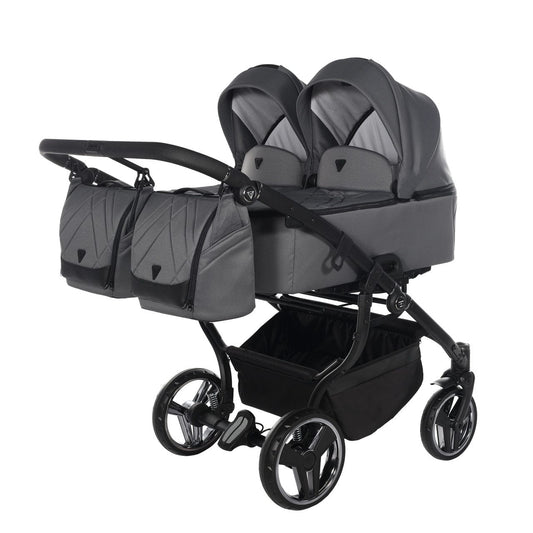 Junama Compact Double Twin Stroller - Graphite Grey Junama