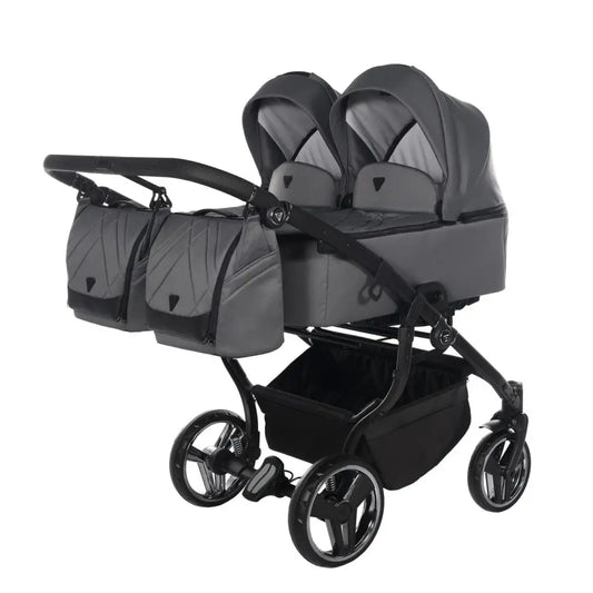 Junama Compact Double Twin Stroller - Graphite Grey Junama
