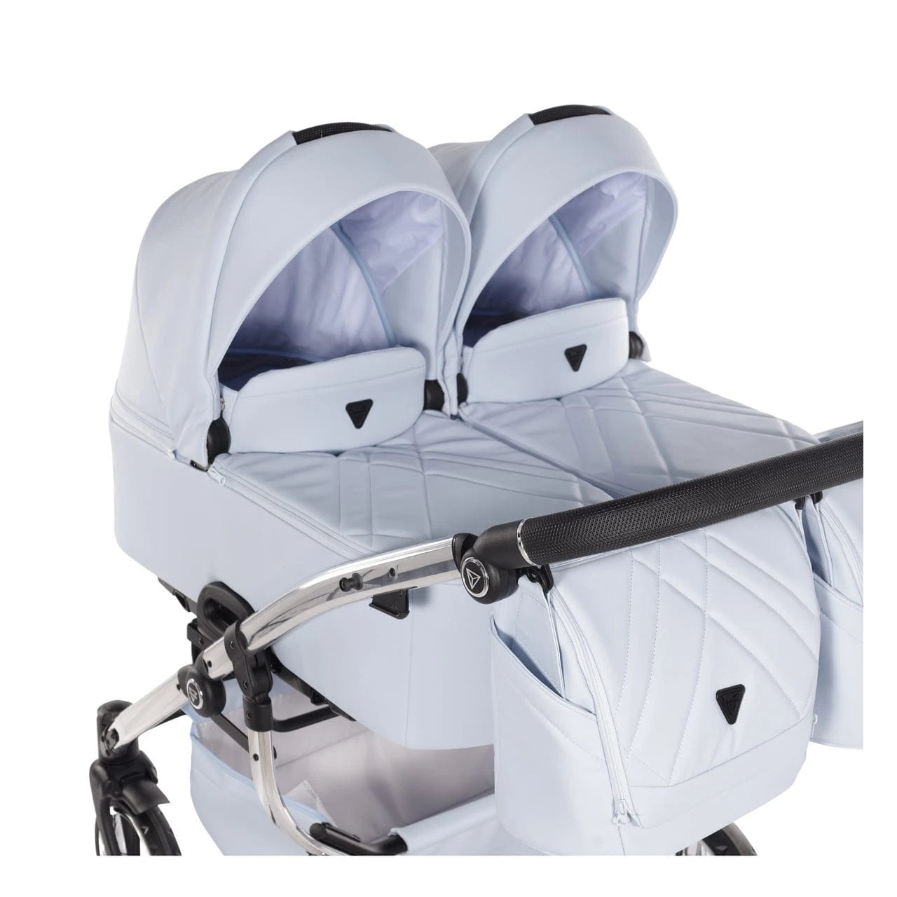 Junama Compact Twin Stroller - Blue Leatherette Junama