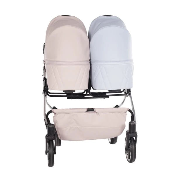 Junama Compact Double Stroller - Pink & Blue Leatherette Junama