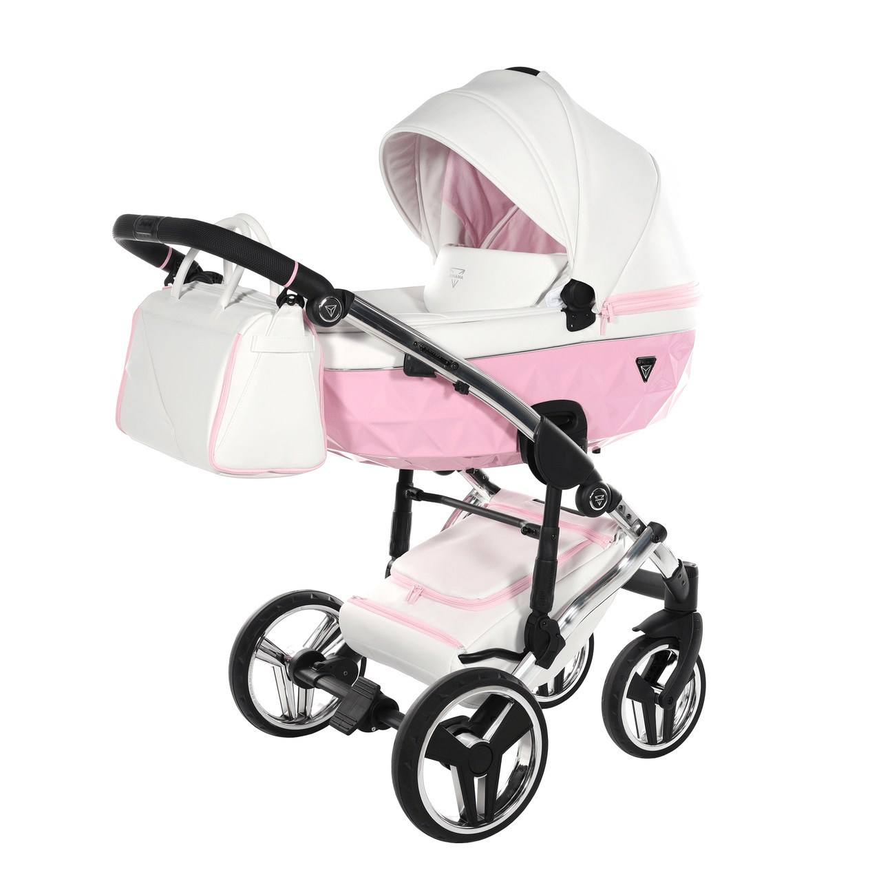 Junama Diamond 2 in 1 Pram - Candy Pink  Junama   