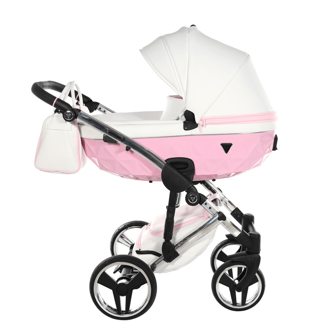 Junama Diamond 2 in 1 Pram - Candy Pink  Junama   