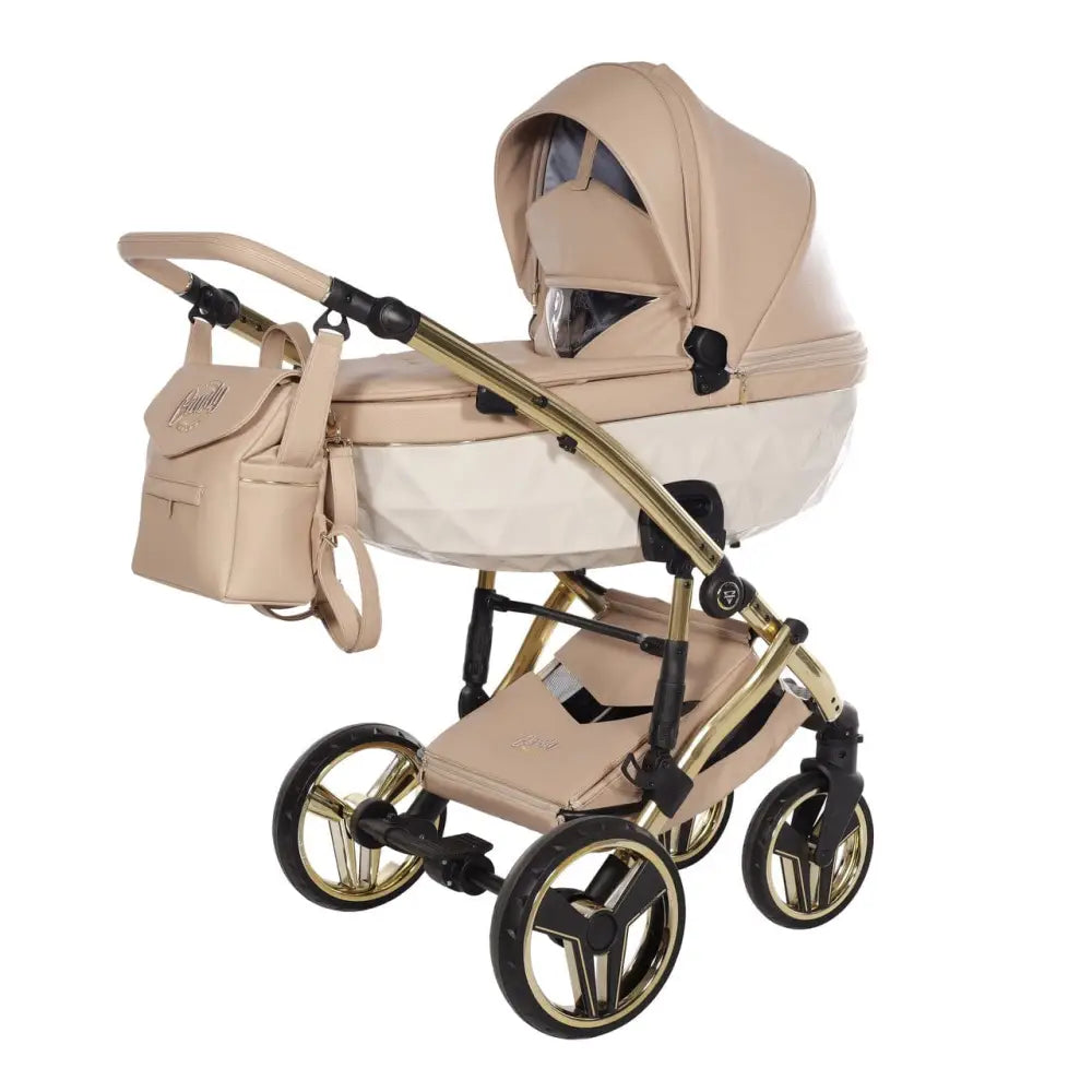 Junama Diamond 2 in 1 Pram - Candy Premium Beige Junama