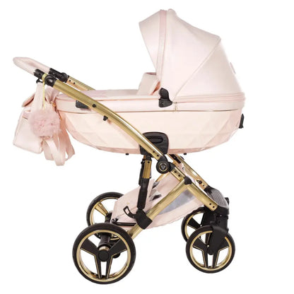 Junama Diamond 2 in 1 Pram - Candy Premium Pearl Pink Junama