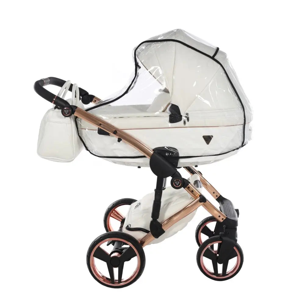 Junama Diamond 2 in 1 Pram - Flou Individual White & Rose Gold Junama