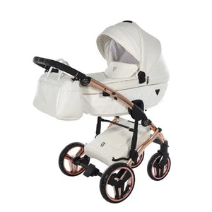 Junama Diamond 2 in 1 Pram - Flou Individual White & Rose Gold Junama