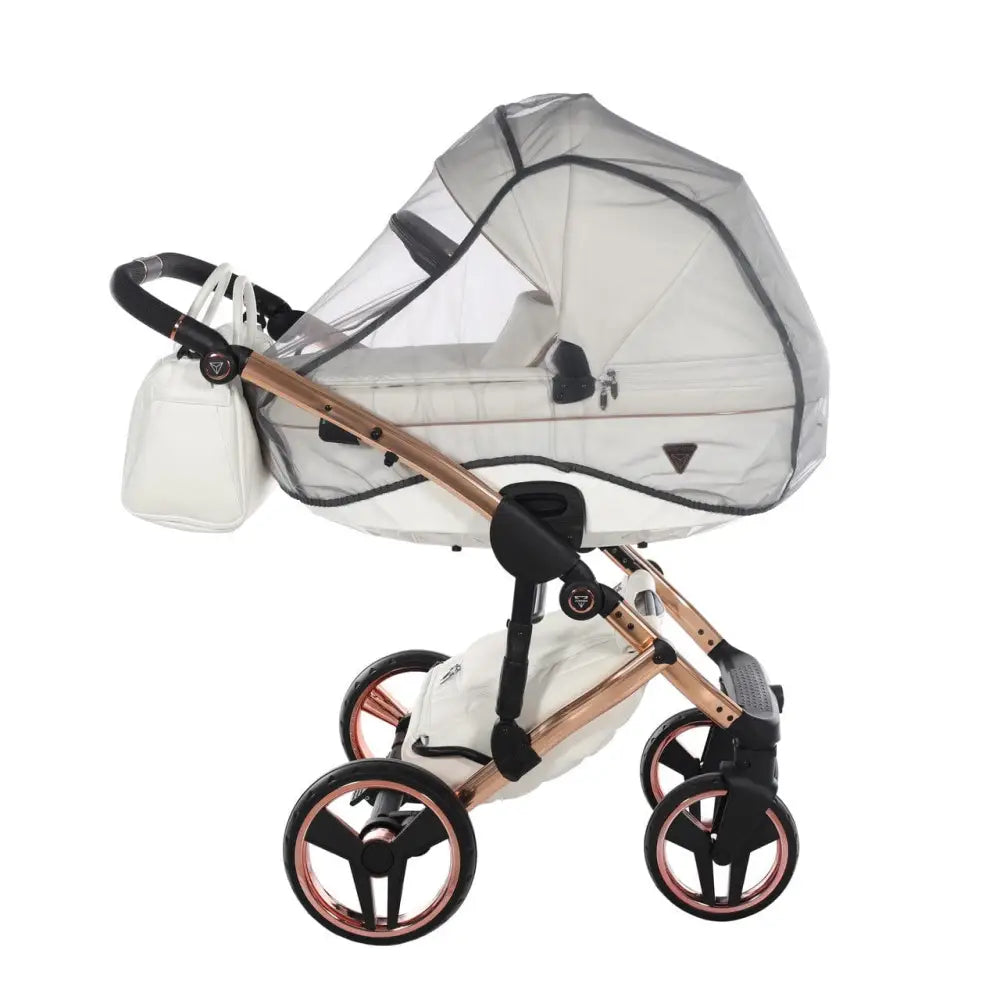 Junama Diamond 2 in 1 Pram - Flou Individual White & Rose Gold Junama