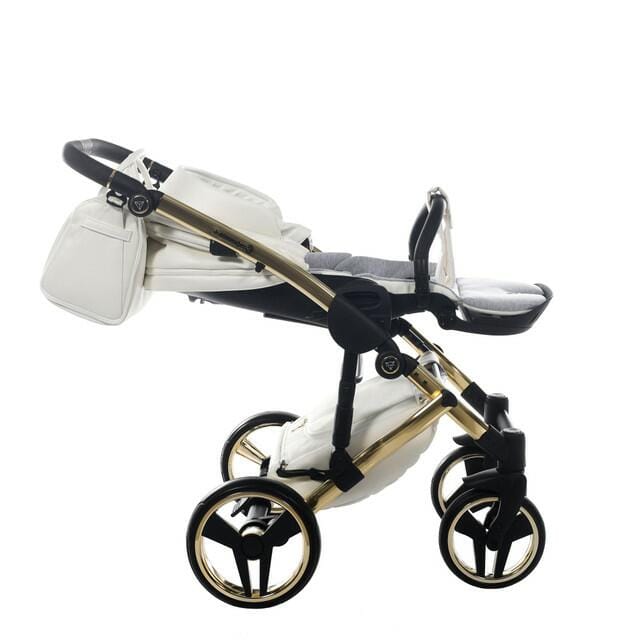 Junama Diamond 2 in 1 Pram - White & Gold  Junama   