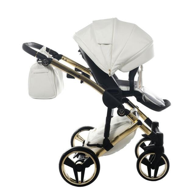 Junama Diamond 2 in 1 Pram - White & Gold  Junama   