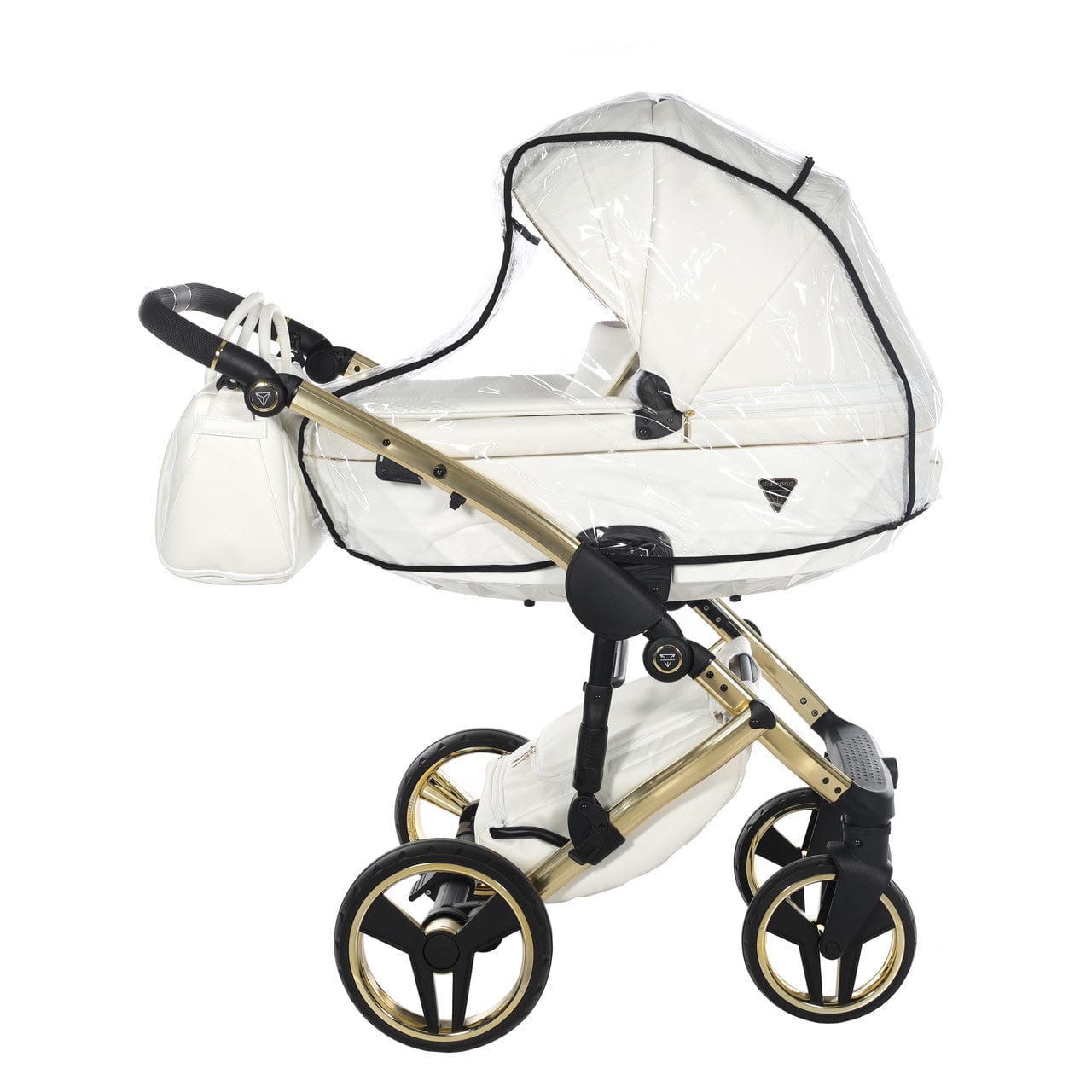 Junama Diamond 2 in 1 Pram - White & Gold  Junama   