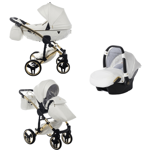 Junama Diamond 3 in 1 Travel System - Flou Individual White & Gold Junama