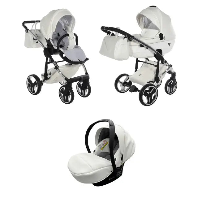 Junama Diamond 3 in 1 Travel System - Flou Individual White & Silver Junama