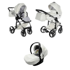Junama Diamond 3 in 1 Travel System - Flou Individual White & Silver