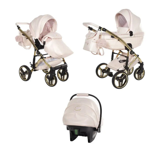Junama Diamond 3 in 1 Travel System - Premium Pearl Candy Pink