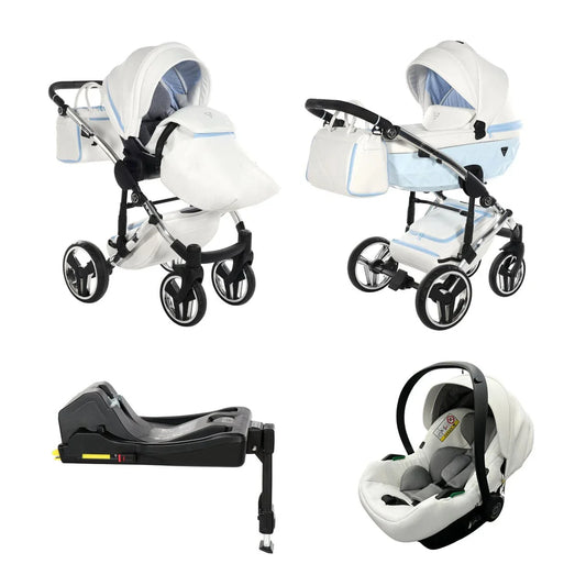 Junama Diamond 4 in 1 Travel System including Isofix Base - Candy Blue Junama