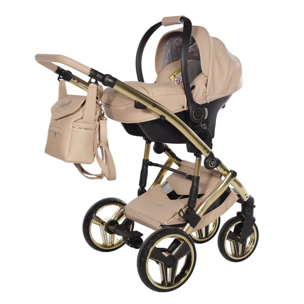 Junama Diamond 4 in 1 Travel System with Isofix Base - Premium Beige Junama