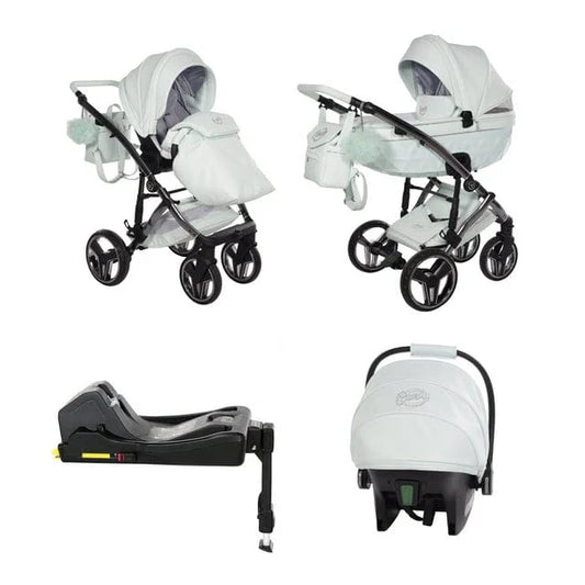 Junama Diamond 4 in 1 Travel System with Isofix Base - Premium Candy Mint Junama
