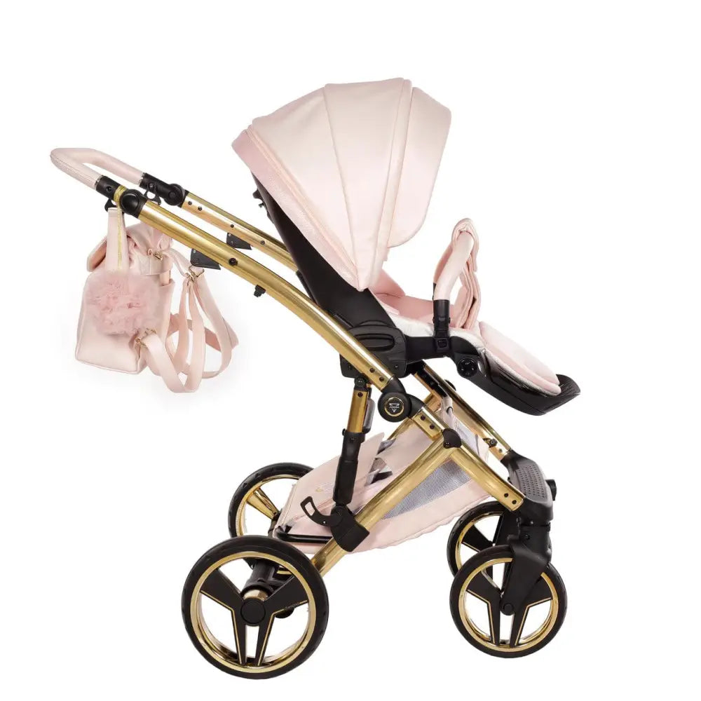 Junama Diamond 4 in 1 Travel System with Isofix Base - Premium Pearl Candy Pink Junama