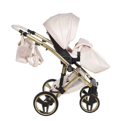 Junama Diamond 4 in 1 Travel System with Isofix Base - Premium Pearl Candy Pink Junama
