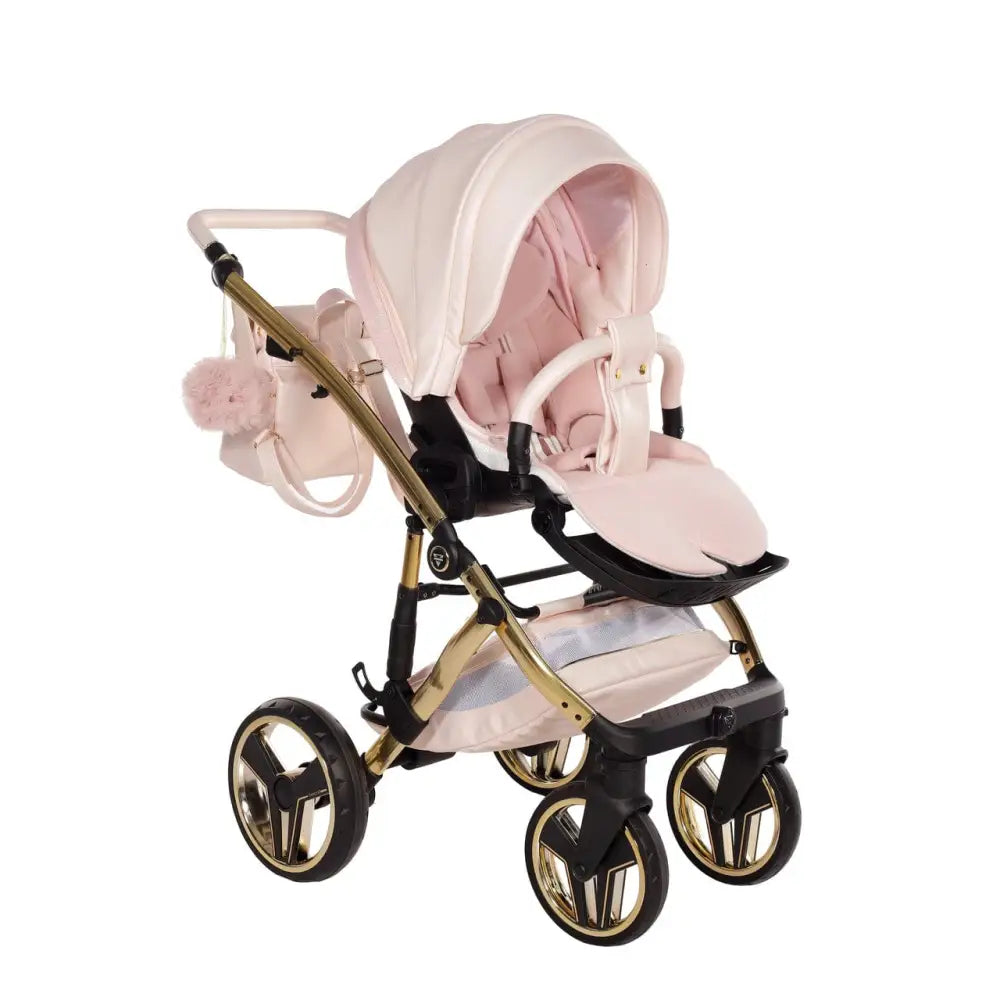 Junama Diamond 4 in 1 Travel System with Isofix Base - Premium Pearl Candy Pink Junama