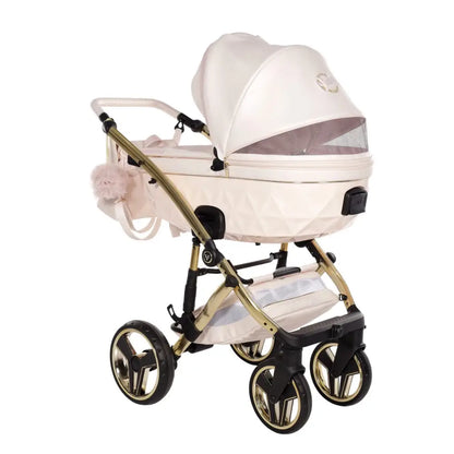 Junama Diamond 4 in 1 Travel System with Isofix Base - Premium Pearl Candy Pink Junama
