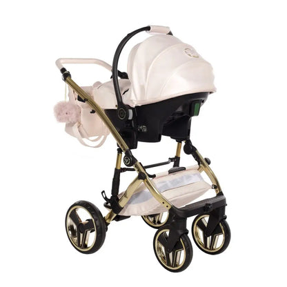 Junama Diamond 4 in 1 Travel System with Isofix Base - Premium Pearl Candy Pink Junama