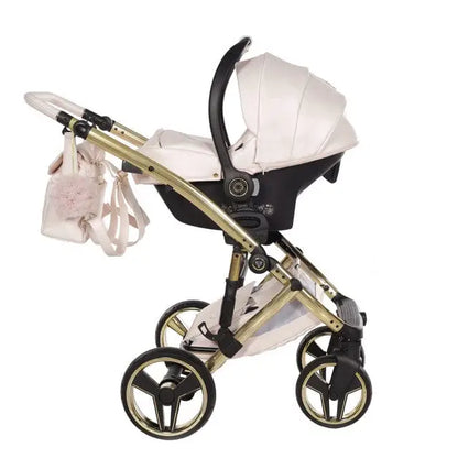 Junama Diamond 4 in 1 Travel System with Isofix Base - Premium Pearl Candy Pink Junama