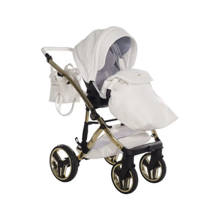 Junama Diamond 4 in 1 Travel System with Isofix - Candy White & Gold Junama