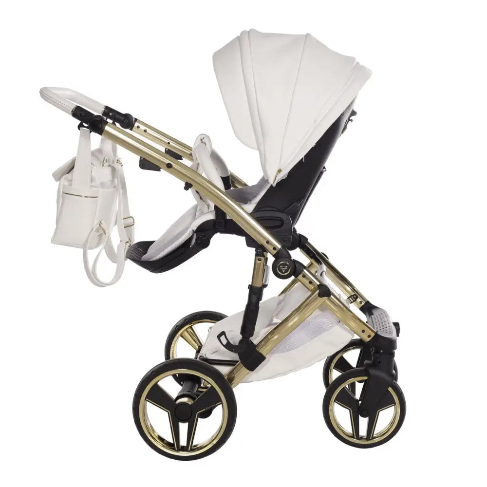 Junama Diamond 4 in 1 Travel System with Isofix - Candy White & Gold Junama