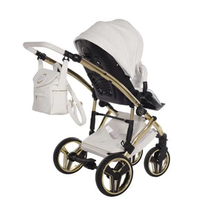 Junama Diamond 4 in 1 Travel System with Isofix - Candy White & Gold Junama