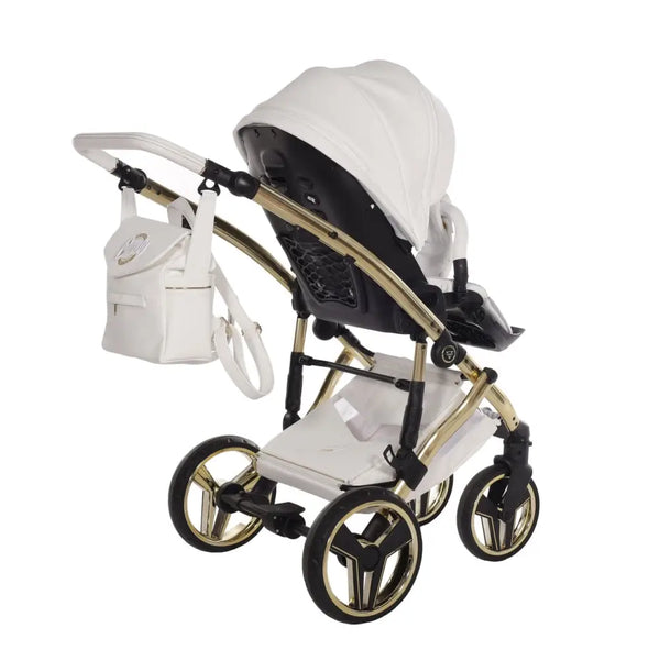 Junama Diamond 4 in 1 Travel System with Isofix - Candy White & Gold Junama