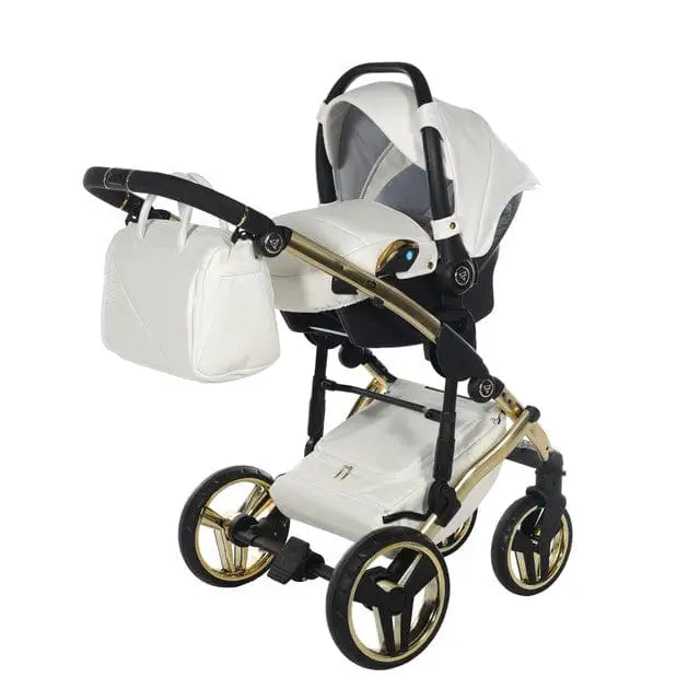 Junama Diamond 4 in 1 Travel System with Isofix - Flou Individual White & Gold Junama