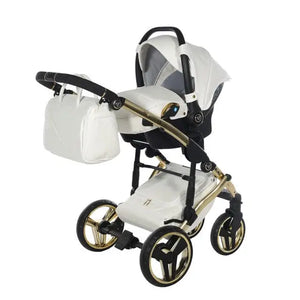 Junama Diamond 4 in 1 Travel System with Isofix - Flou Individual White & Gold Junama