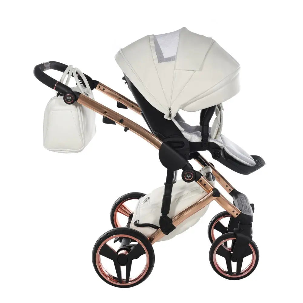 Junama Diamond 4 in 1 Travel System with Isofix - Flou Individual White & Rose Gold Junama