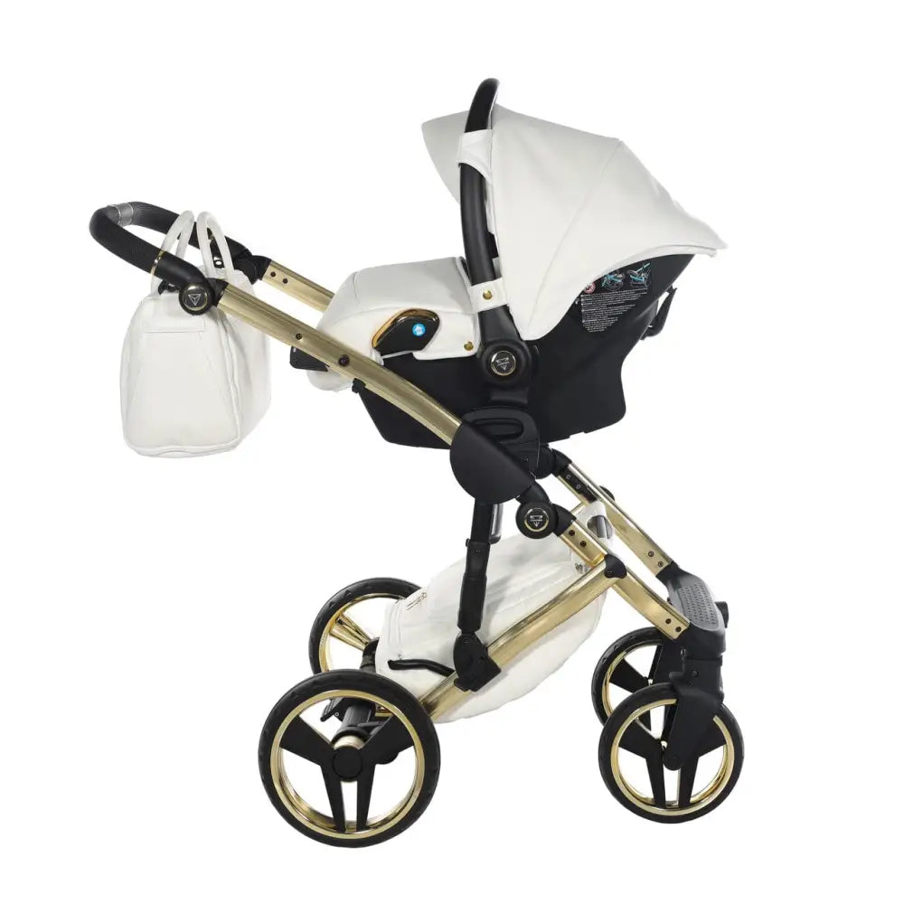 Junama Diamond 4 in 1 Travel System with Isofix - Flou Individual White & Gold Junama
