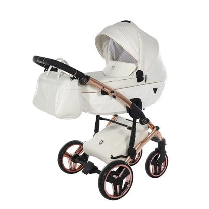 Junama Diamond 4 in 1 Travel System with Isofix - Flou Individual White & Rose Gold Junama