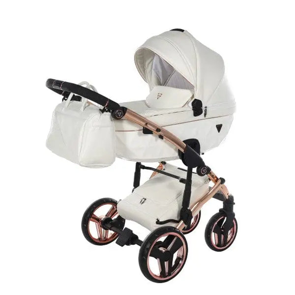 Junama Diamond 4 in 1 Travel System with Isofix - Flou Individual White & Rose Gold Junama