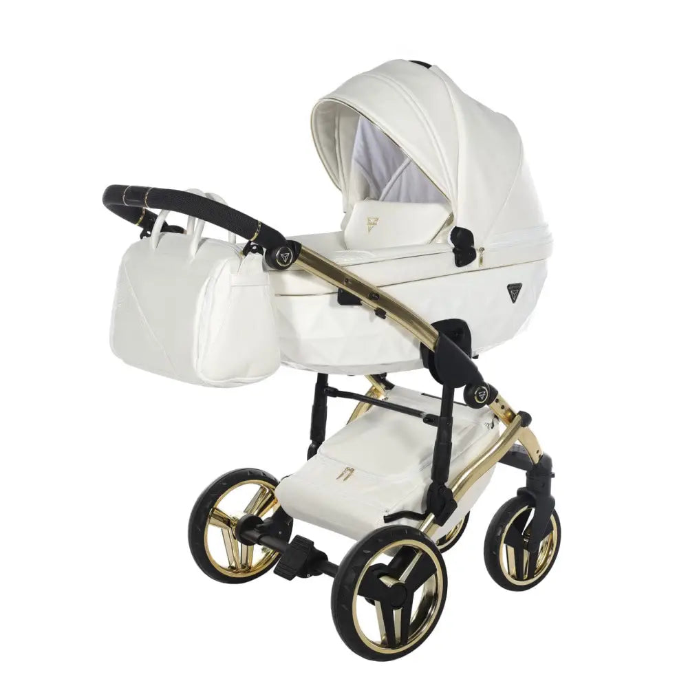 Junama Diamond 4 in 1 Travel System with Isofix - Flou Individual White & Gold Junama