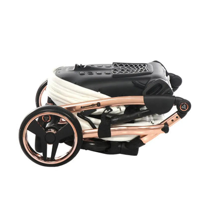 Junama Diamond 4 in 1 Travel System with Isofix - Flou Individual White & Rose Gold Junama