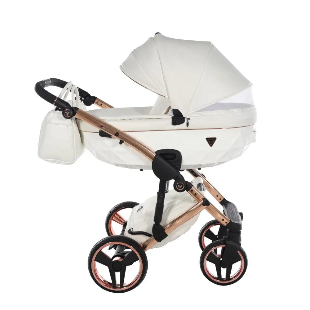 Junama Diamond 4 in 1 Travel System with Isofix - Flou Individual White & Rose Gold Junama