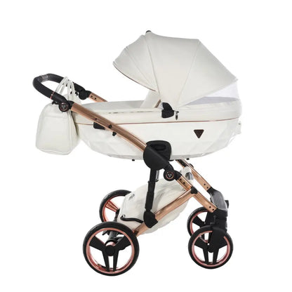 Junama Diamond 4 in 1 Travel System with Isofix - Flou Individual White & Rose Gold Junama