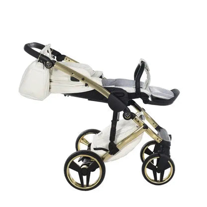 Junama Diamond 4 in 1 Travel System with Isofix - Flou Individual White & Gold Junama