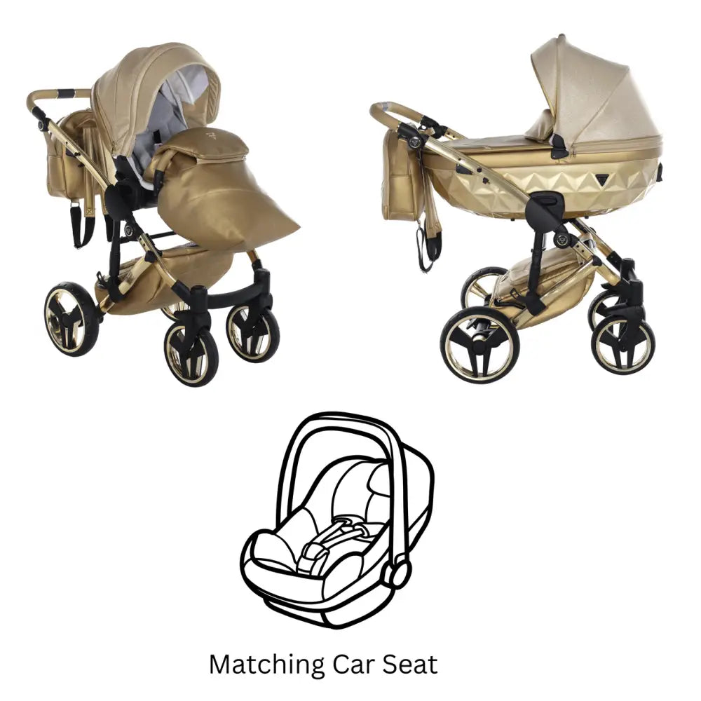 Junama Diamond Dolce 3 in 1 Travel System - Gold Junama