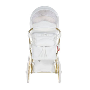 Junama Dolce White & Gold Dolls Pram Junama
