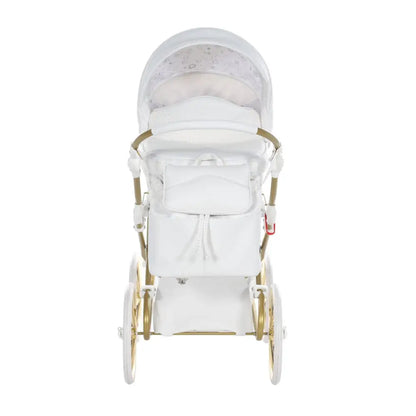 Junama Dolce White & Gold Dolls Pram Junama
