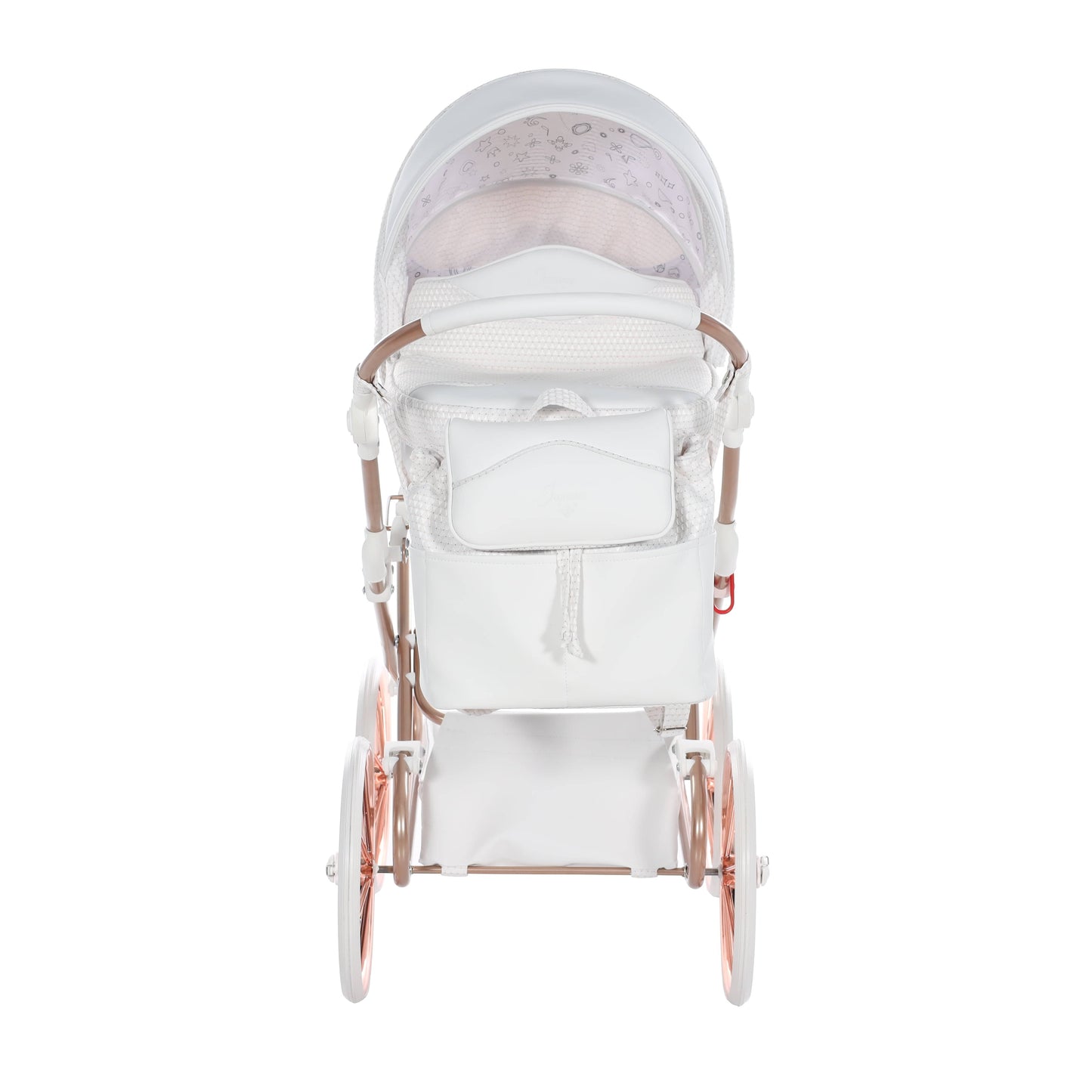 Junama Dolce White & Rose Gold Dolls Pram  Junama   