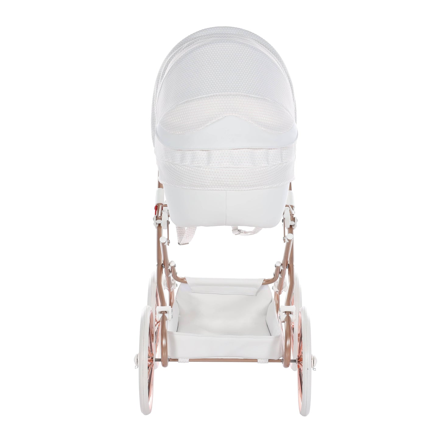 Junama Dolce White & Rose Gold Dolls Pram  Junama   