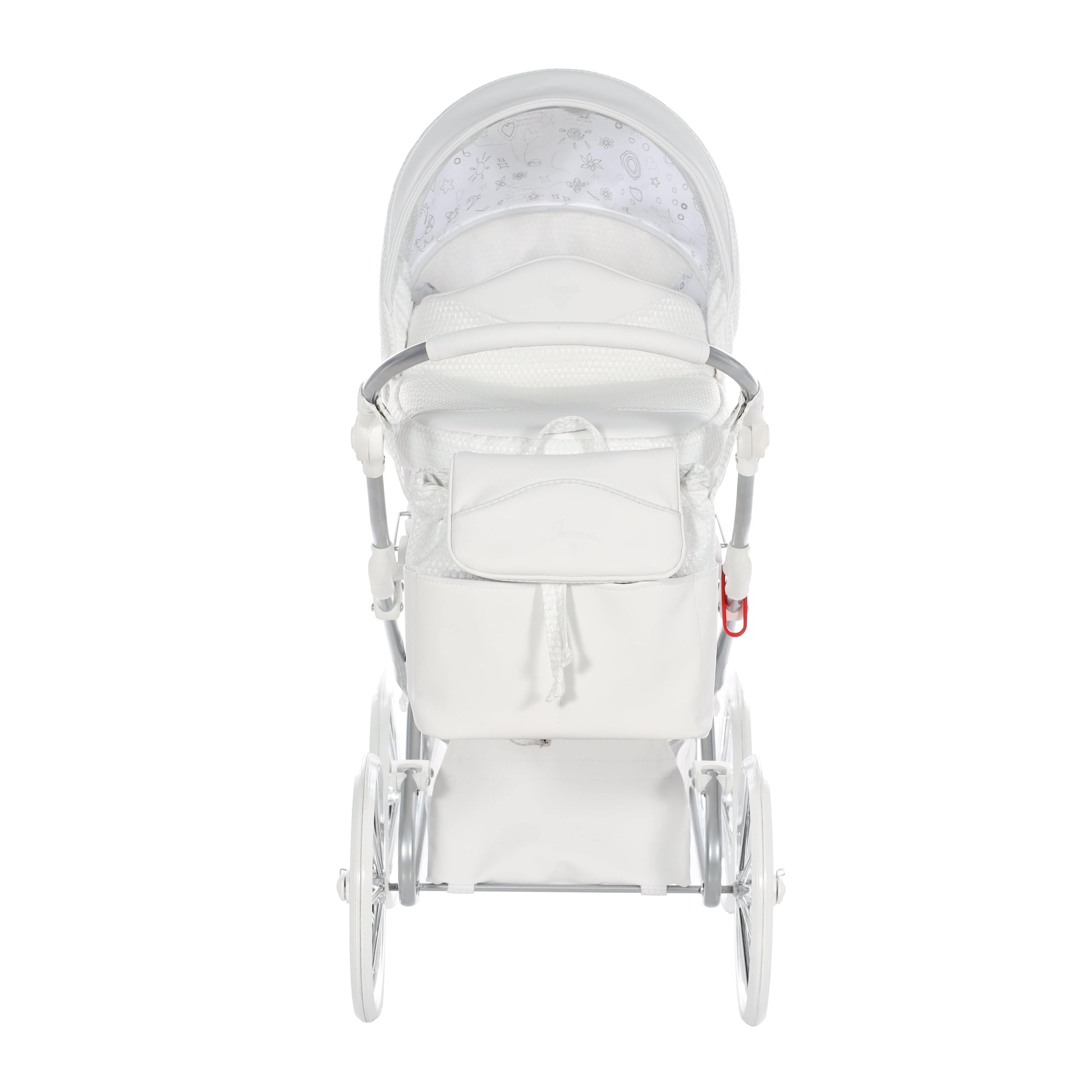 Junama Dolce White Silver Dolls Pram  Junama   