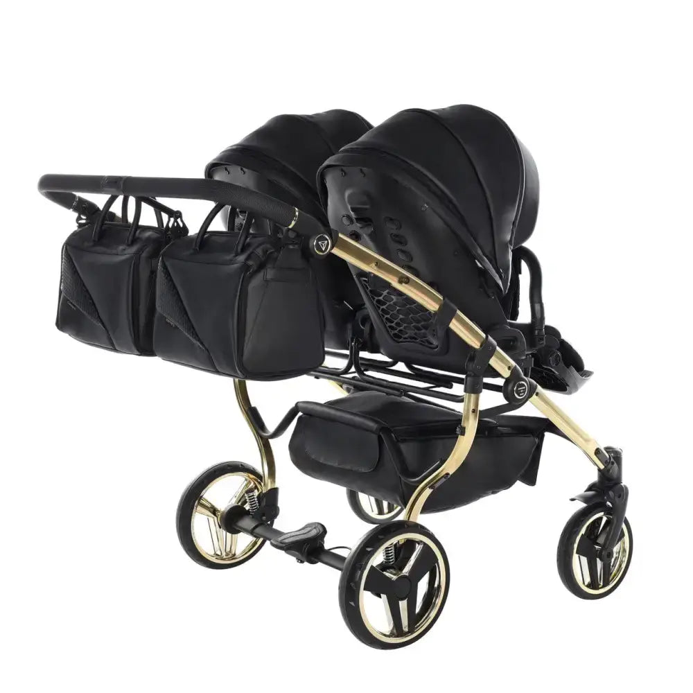 Junama Double Fluo Line Diamond Stroller - Black and Gold Junama